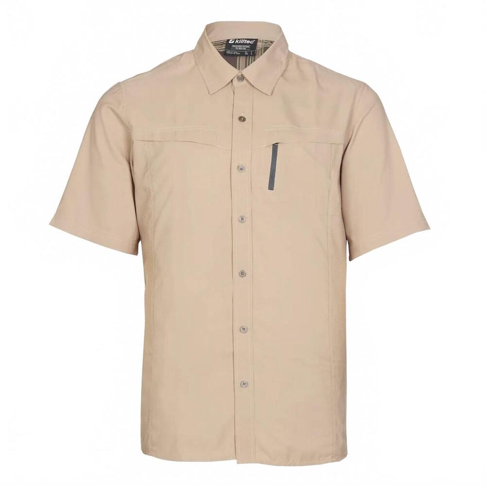 NEW KILLTEC men's sjon short sleeve shirt in beige